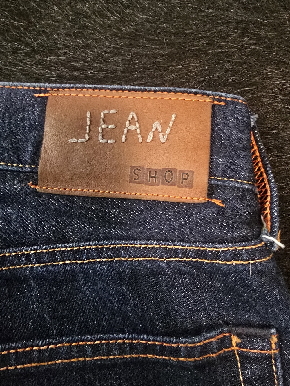 Jean Shop Indigo Orange Selvedge Rocker Jeans Sz 33